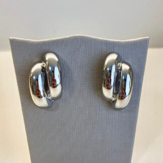 Brinco Duo de Ródio Branco