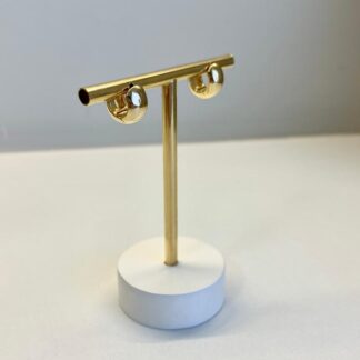 Argola Lisa P Banhado Ouro 18k