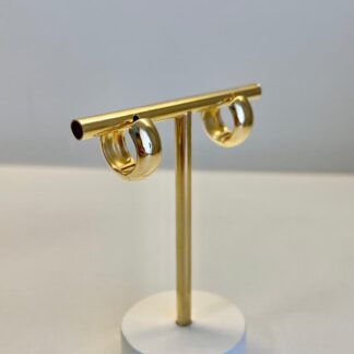 Argola Lisa M Banhada Ouro 18k