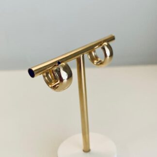 Argola Lisa G Banhada Ouro 18k