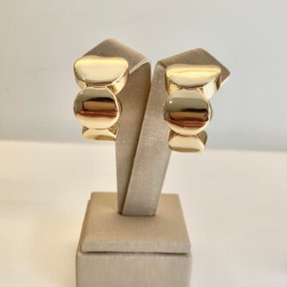 Brinco Argola Esferas Banhada Ouro 18k