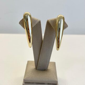 Brinco Gota Alongada Banhada Ouro 18k