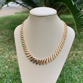 Colar Placas Banhado a Ouro 18k