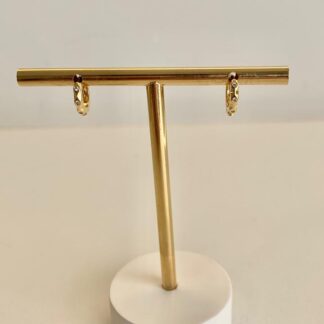 Mini Argola Ponto de Luz Banhada a Ouro18k