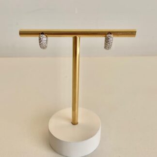 Argola Coração P Ródio Branco