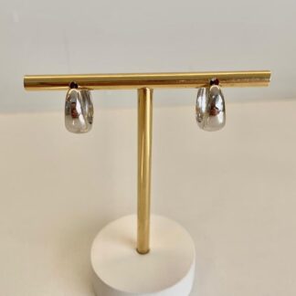 Argola Lisa G Ródio Branco