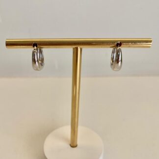 Argola Lisa P em Ródio Branco