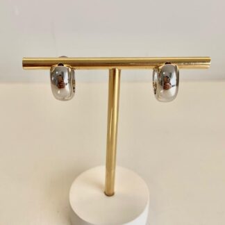 Argola Larga G em Ródio Branco