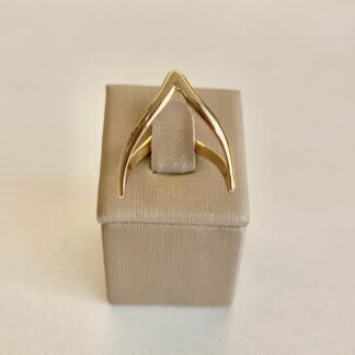 Anel V Banhado a Ouro18k