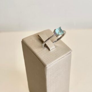 Anel Quadrado Turmalina Prata 925