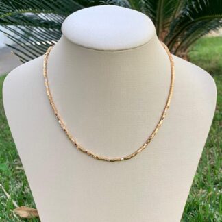 Colar Mini Canutilho Banhado a Ouro 18k