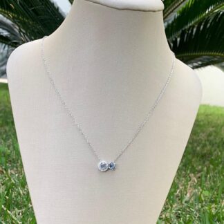 Colar Zircônia Blue em Prata 925