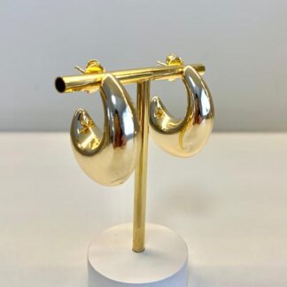 Brinco Vírgula Banhado Ouro 18k