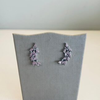 Brinco Ear Cuff de Kunzita em Prata 925