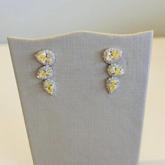 Brinco Ear Cuff Yellow Fancy em Prata 925