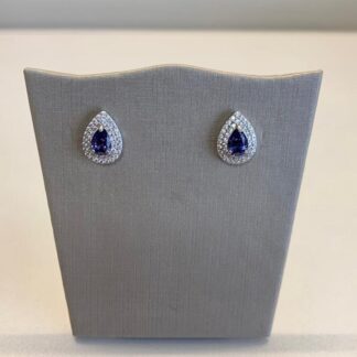 Brinco Gota Tanzanita em Prata 925