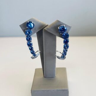 Brinco Ear Cuff de Tanzanita em Prata 925