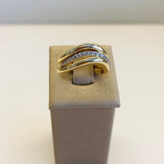 Anel Triplo em Prata 925 com Banho de Ouro18k