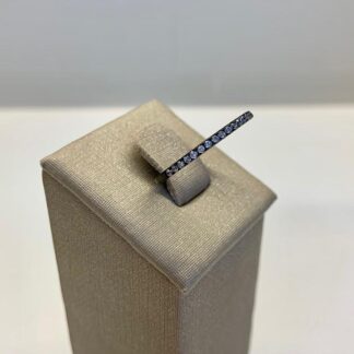 Anel Zircônias Brancas em Ródio Negro