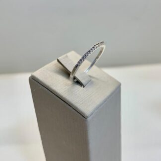 Anel Zircônias Brancas Prata 925