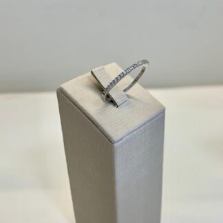 Anel Zircônias Brancas Prata 925