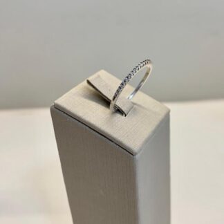 Anel Zircônias Brancas Prata 925