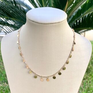 Colar Chapinhas Banhado a Ouro18k