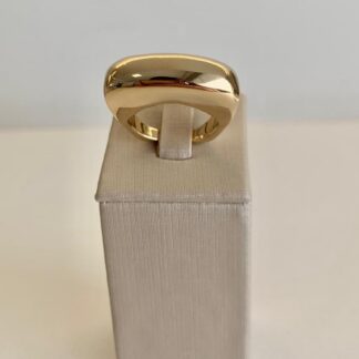 Anel Quadrado Liso Banhado Ouro18k