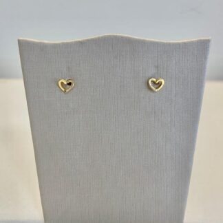 Brinco Mini Coração Vazado Banhado Ouro18k