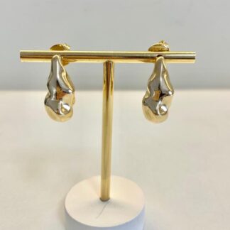 Brinco L Orgânico Banhado a Ouro18k