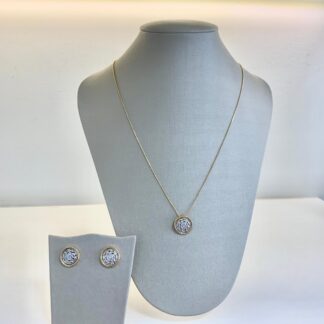 Conjunto Duo Redondo Banhado a Ouro18k