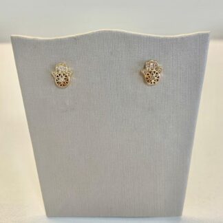 Brinco Mão de Fátima Banhado a Ouro18k