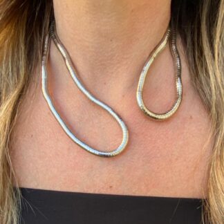 Colar Flexível em Ródio