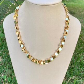 Choker Medalhas Banhado a Ouro 18k