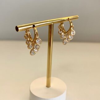 Brinco Argola Pontos de Luz Banhado Ouro18k