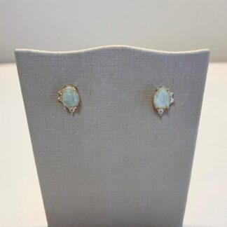 Brinco Esmeralda Banhado a Ouro18k