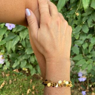 Pulseira Medalhas Banhada a Ouro18k