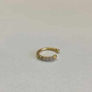 Piercing 5 Zircônias Brancas Banhado a Ouro18k