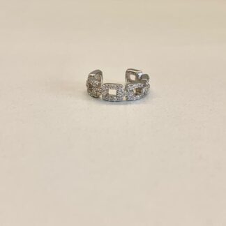 Piercing Elos com Zircônias Brancas em Prata 925