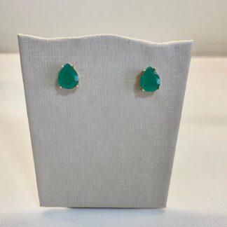 Brinco de Esmeralda Banhado a Ouro18k