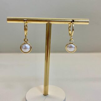 Brinco Argola Pérola G Banhado a Ouro18k