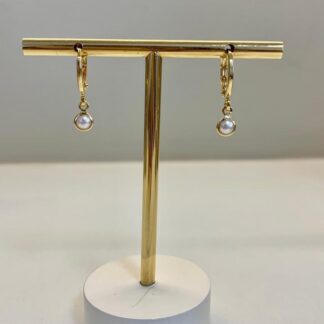 Brinco Argola P Pérola Banhado a Ouro18k