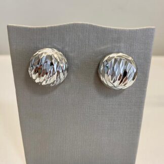 Brinco Globo em Ródio Branco