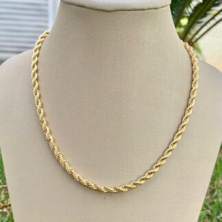 Colar Cordão Baiano Banhado a Ouro18k