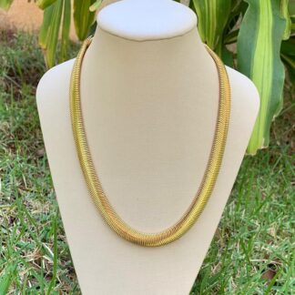 Colar Rabo de Rato Largo Banhado a Ouro18k