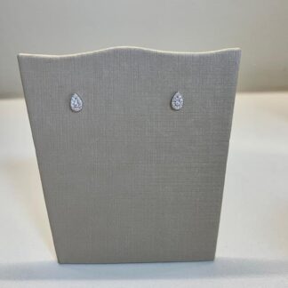 Brinco Gota Microcravejada 3,5mm em Prata 925