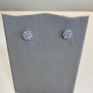 Brinco Flor 6 Pétalas em Prata 925