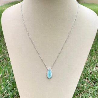 Colar Gota Alongada Turmalina Fusion em Prata 925