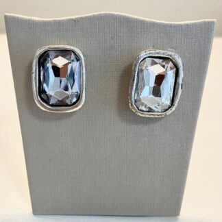 Brinco Quadrado com Cristal em Zamac