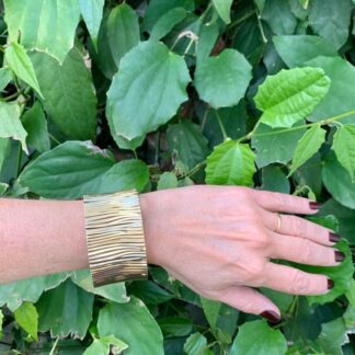 Bracelete Riscado Banhado a Ouro18k